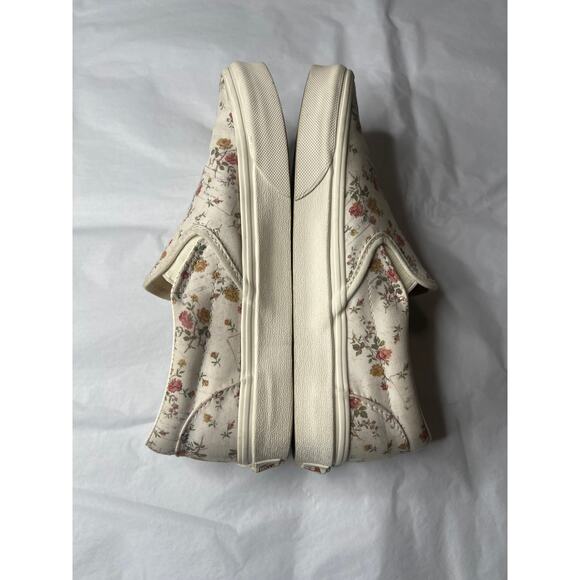 Vans  unisex,  5 mens 6.5 women’s  floral  slip on white/pink school walking - Picture 4 of 9